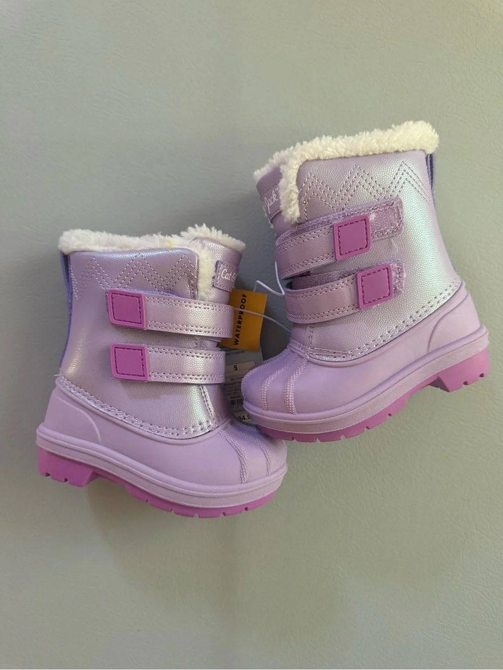Cat & Jack Kids Girls Purple Snow Boots Waterproof Sizes 5 Toddler - New w Tags